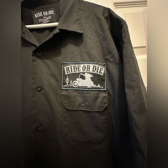 NWOT Ride or Die ROD Work Shirt - Bonnie & Clyde DIRTY MONEY - Picture 3 of 7